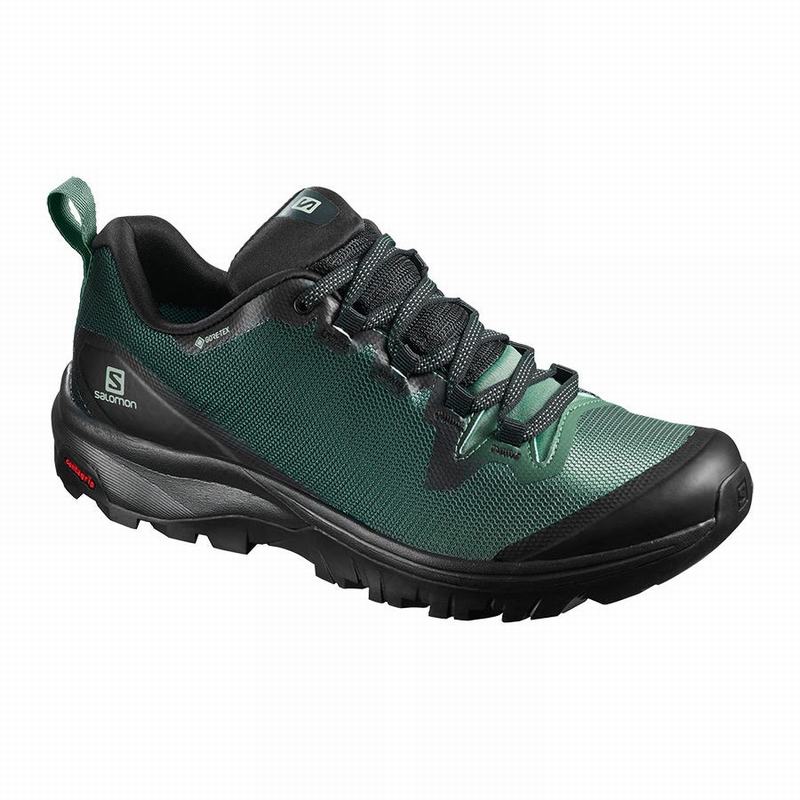 Buty Trekkingowe Damskie Salomon VAYA GORE-TEX - Czarne / Zielone - Polska (759-ZOUKVQ)